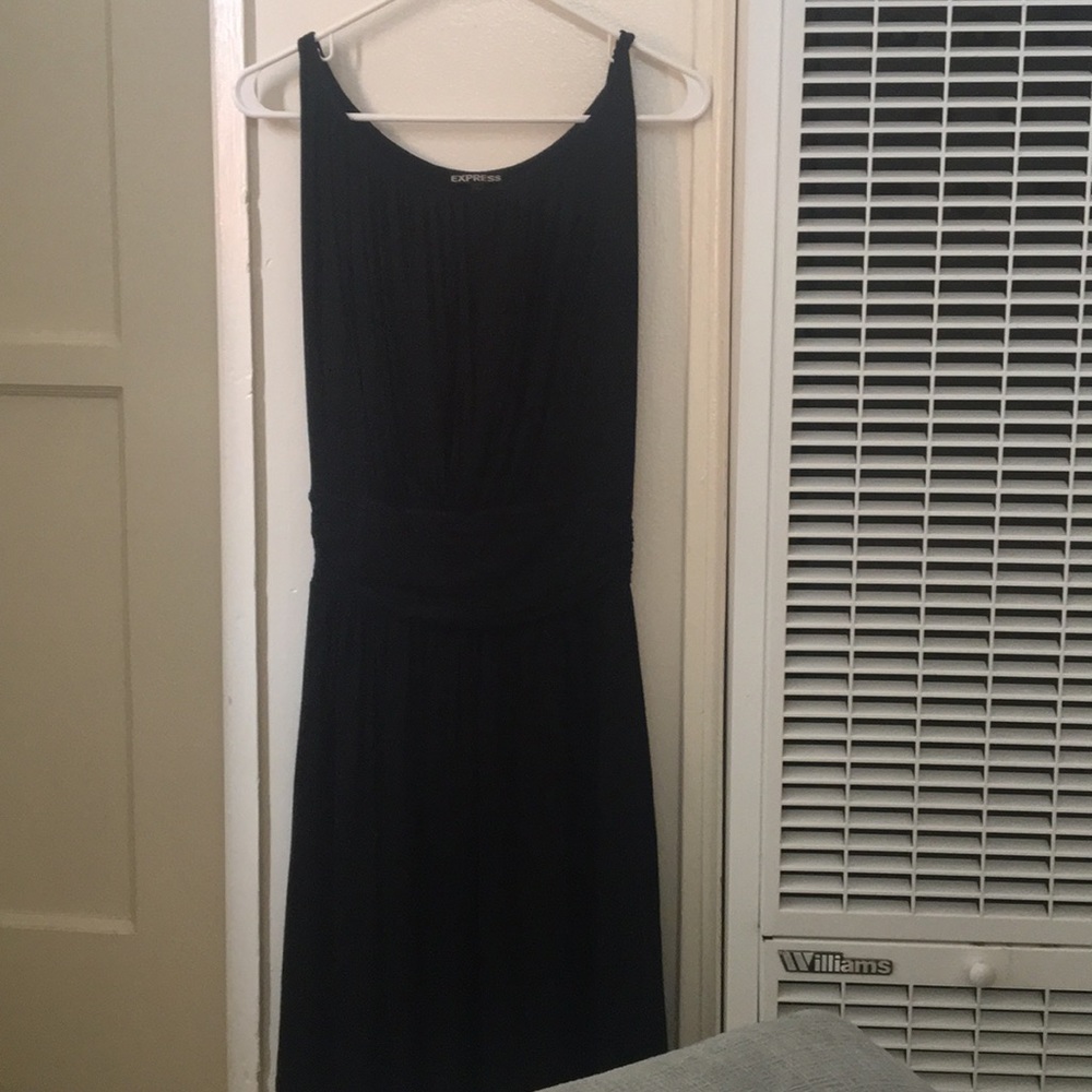 Knee length little black dress